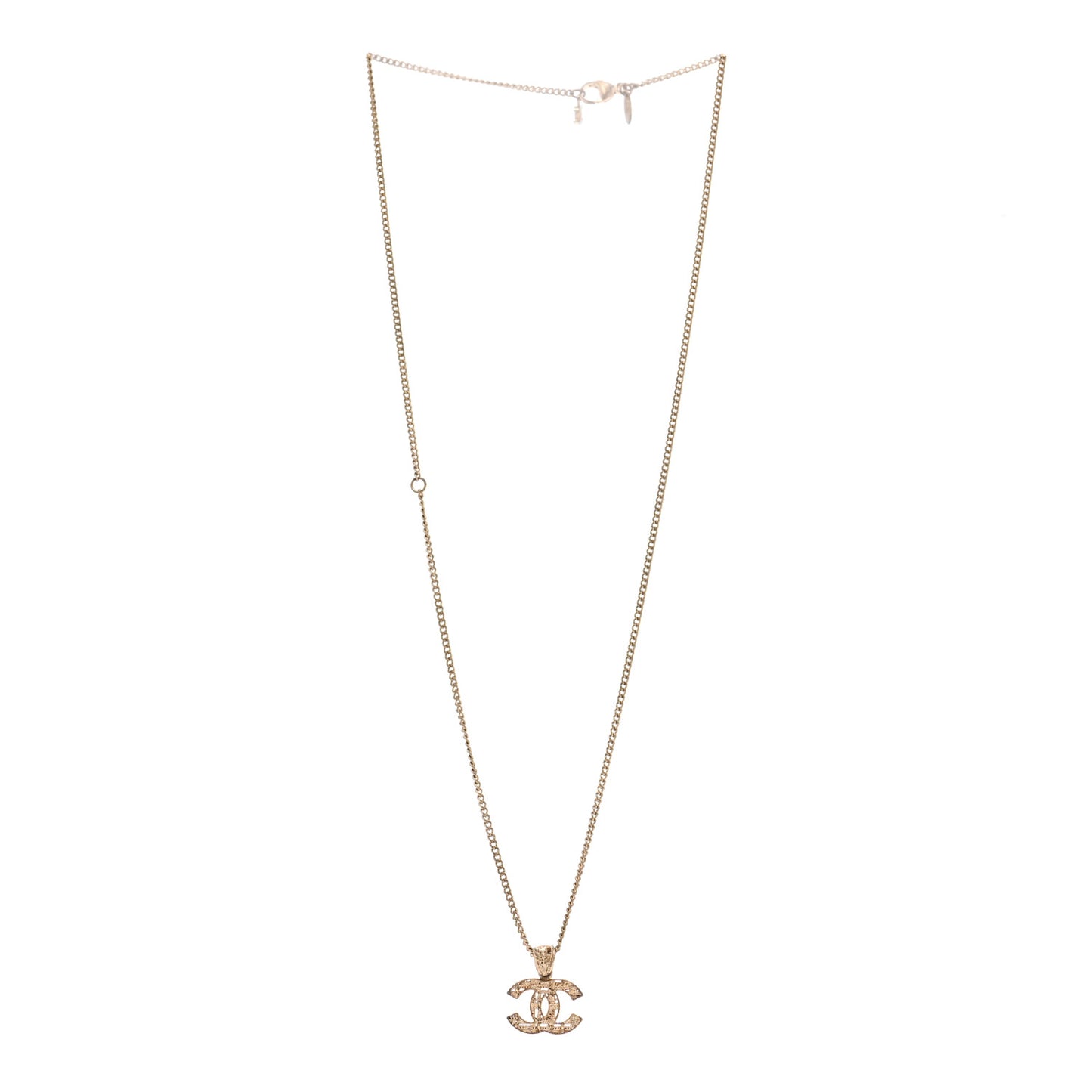 Tweed Effect CC Necklace Gold