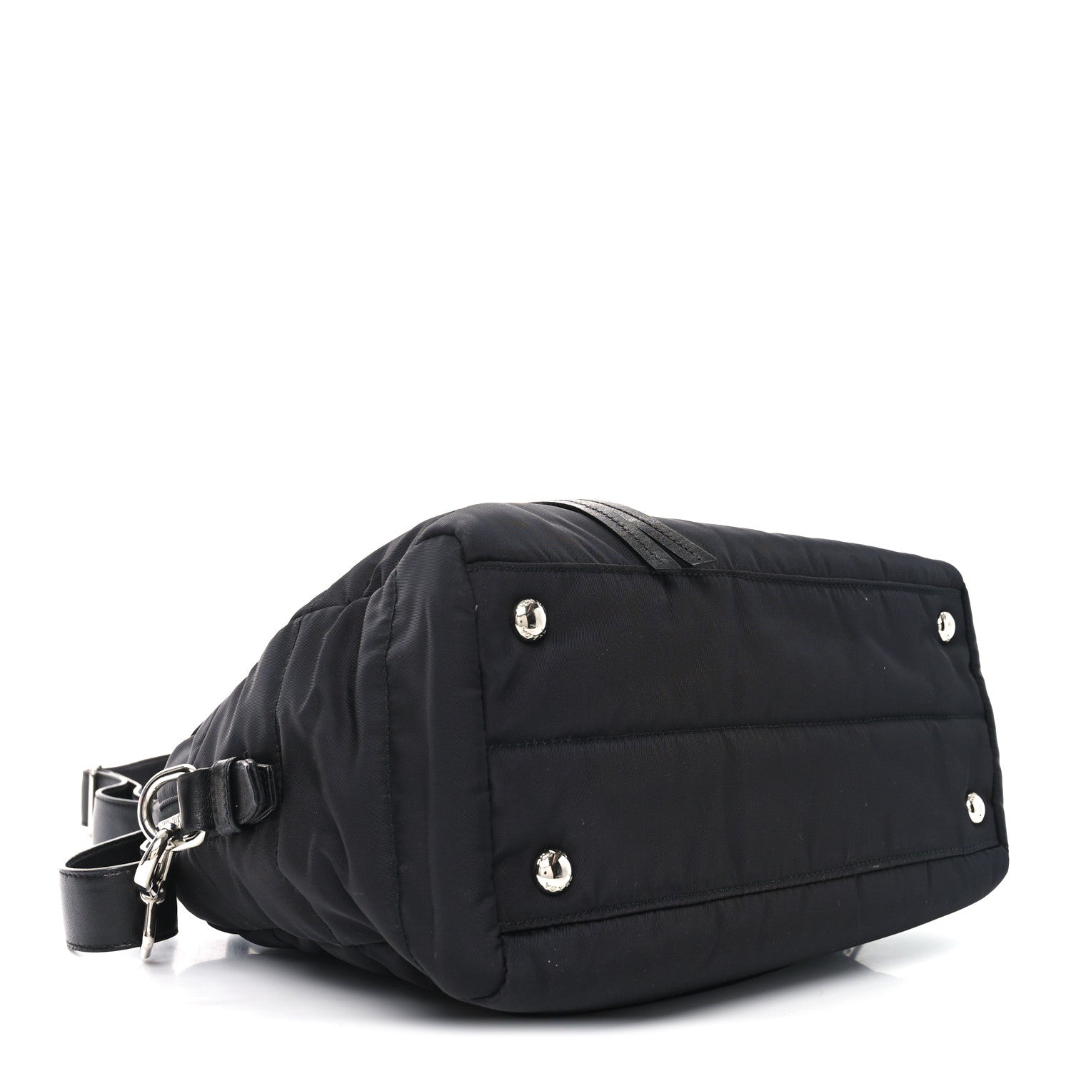 Prada Tessuto Nylon Bomber Tote Black 4 of 9