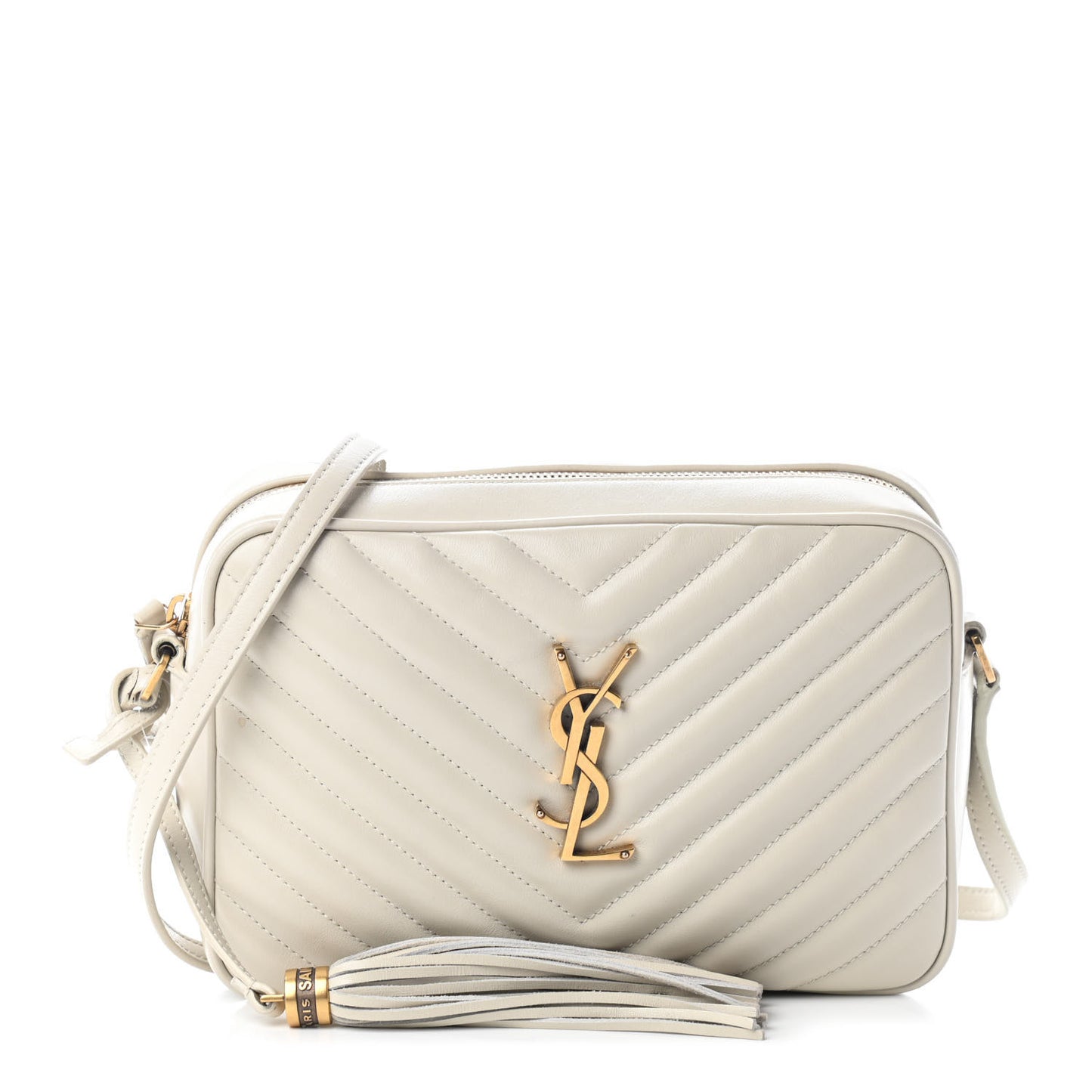 Calfskin Matelasse Monogram Lou Camera Bag Crema Soft