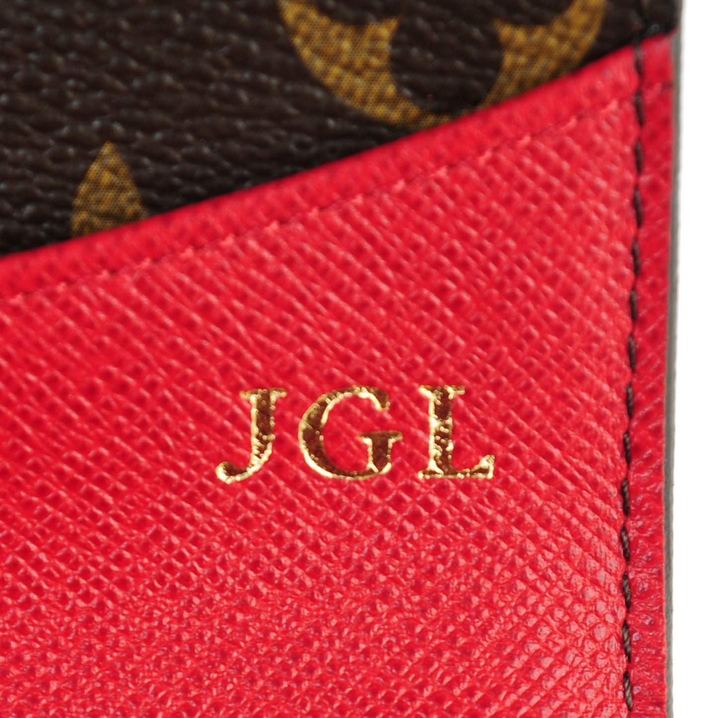Monogram Emilie Wallet Red