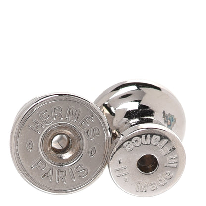 Hermes Palladium Lacquered Pop H Earrings White 5 of 6
