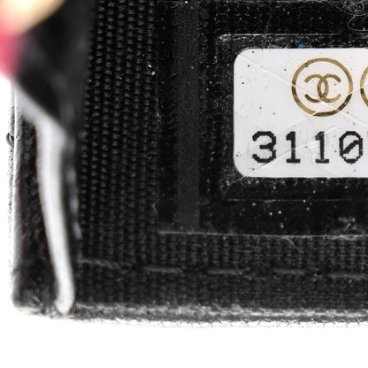 Chanel Shiny Lambskin Ribbon Quilted Flap Belt Bag Black 8 of 12