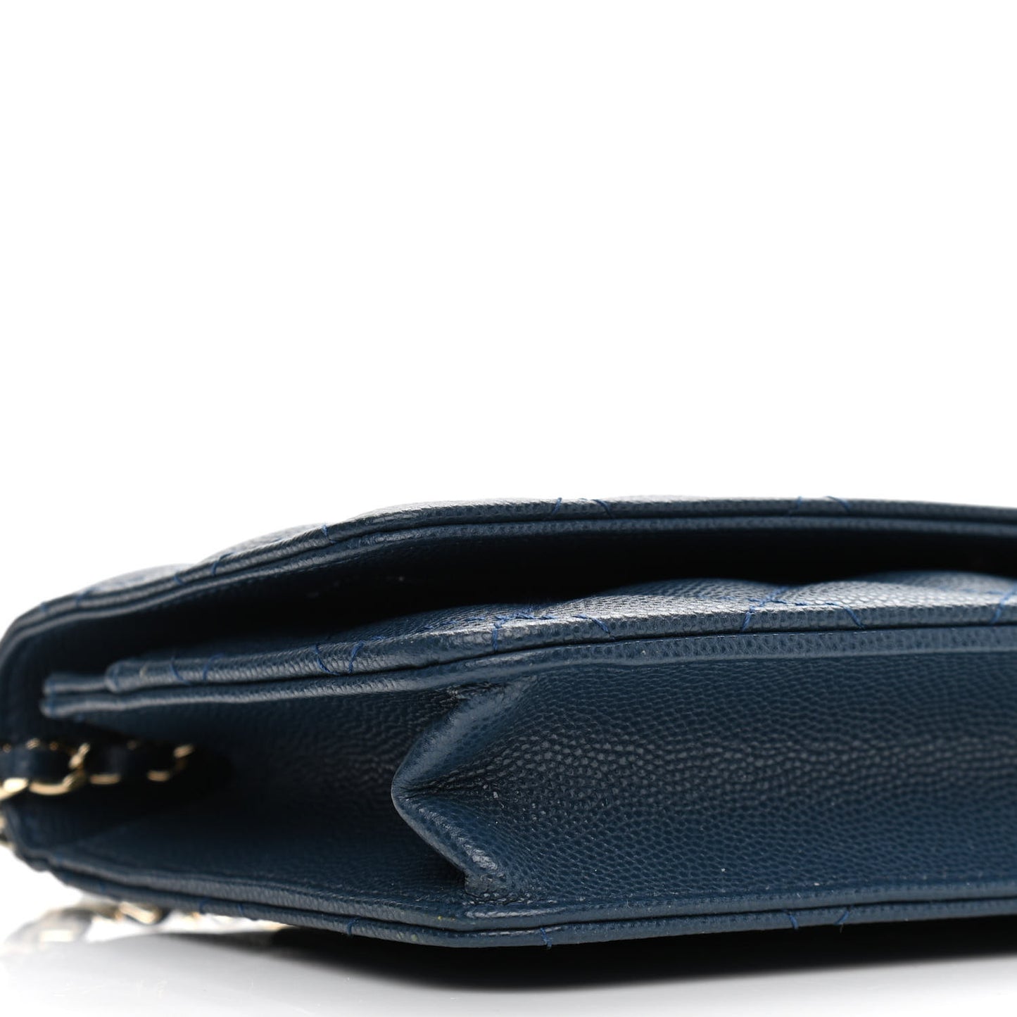 Caviar Quilted Wallet On Chain WOC Blue