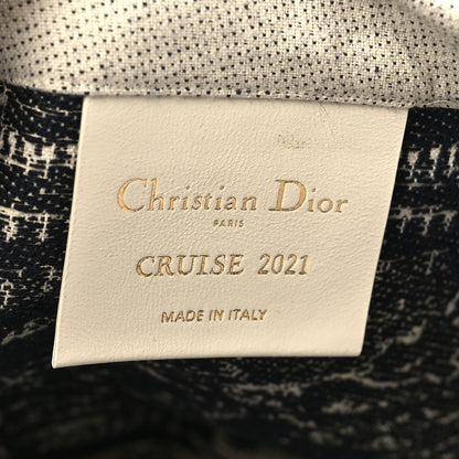 Christian Dior Canvas Print Cruise Tote Ivory Black 6 of 8
