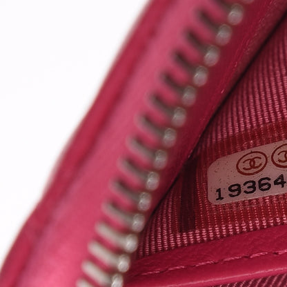 Chanel Lambskin Quilted Travel Case Pink 10 of 10