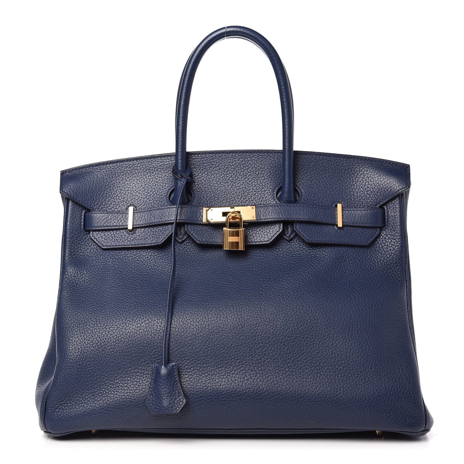 Hermes Taurillon Clemence Birkin 35 Bleu Saphir 1 of 9