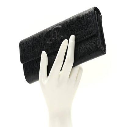 Chanel Caviar Timeless CC Large Gusset Flap Wallet Black 2 of 10