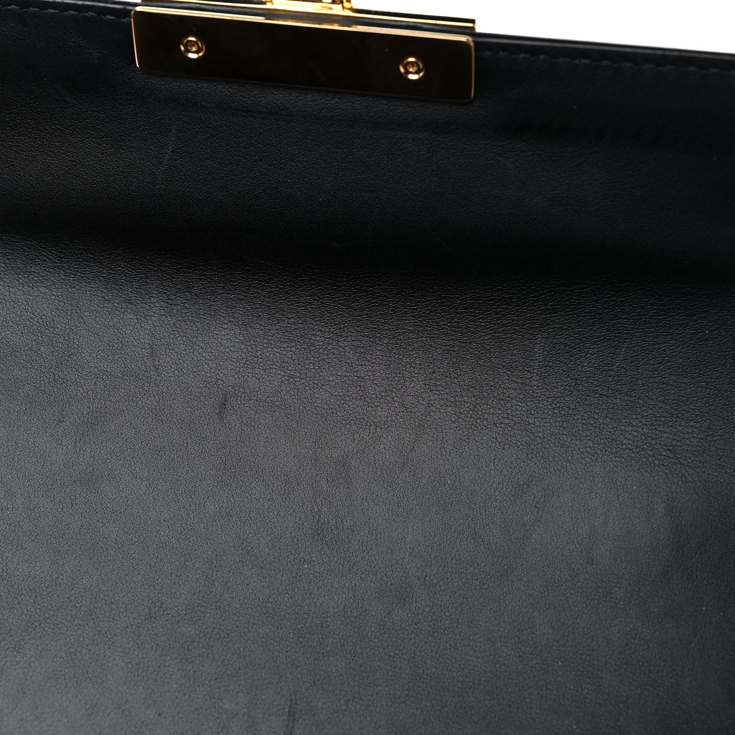 GG Supreme Monogram Small Padlock Bamboo Shoulder Bag Beige Black Cuir