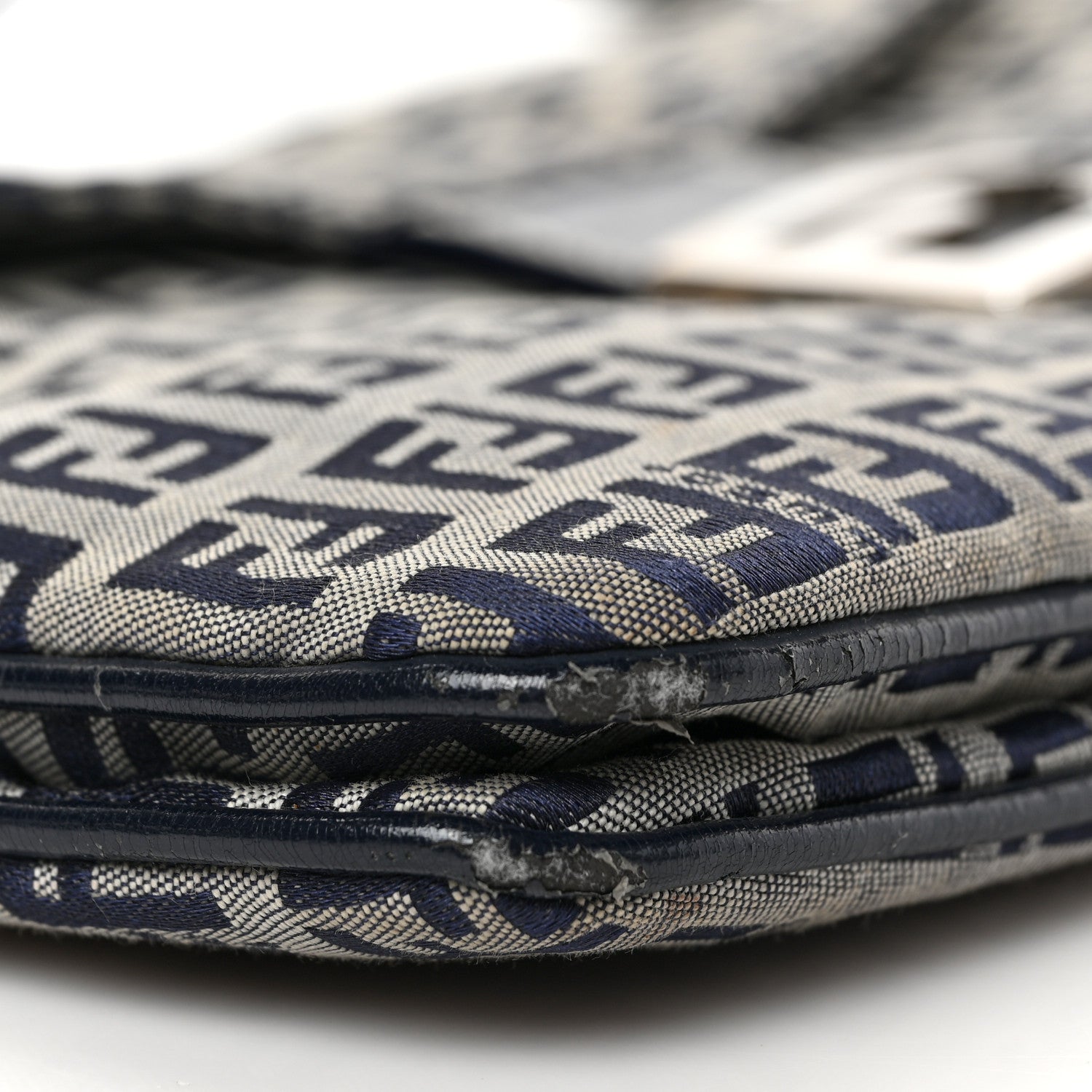 Fendi Zucchino Baguette Navy 7 of 8