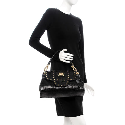 Jimmy Choo Anaconda Katy Flap Satchel Black 2 of 7