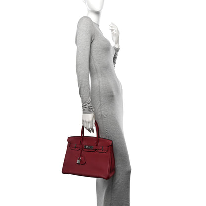 Hermes Togo Birkin 30 Rouge Grenat 2 of 15