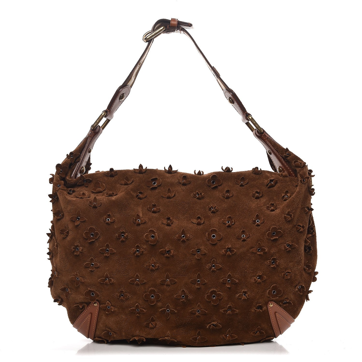 Louis Vuitton Suede Mahina Fleurs Onatah GM Cacao 1 of 7