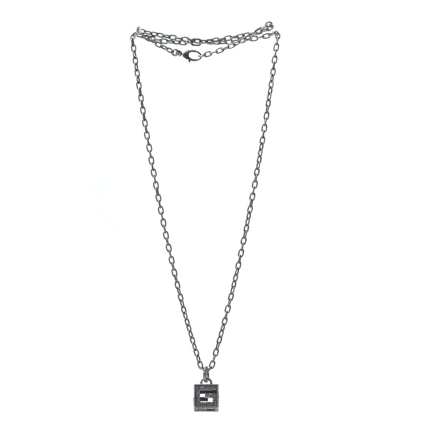 Gucci Sterling Silver G-Cube Pendant Necklace 2 of 6