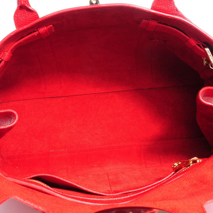Mulberry Textured Lizard Print Bayswater Red 6 of 12