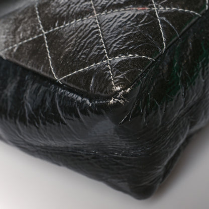 Chanel Vinyl Quilted Jumbo Melrose Degrade Flap Black 9 of 12