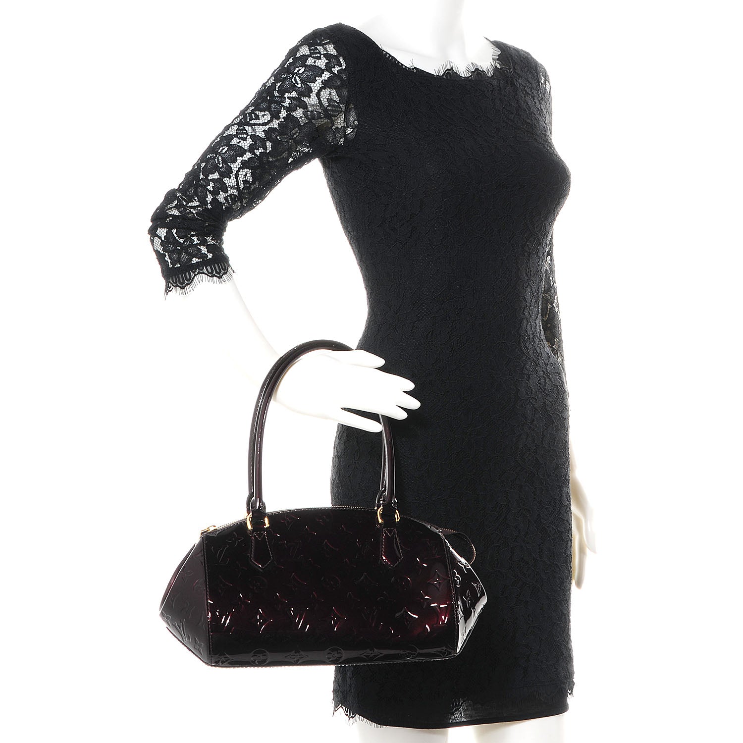 Louis Vuitton Vernis Sherwood PM Amarante 2 of 7