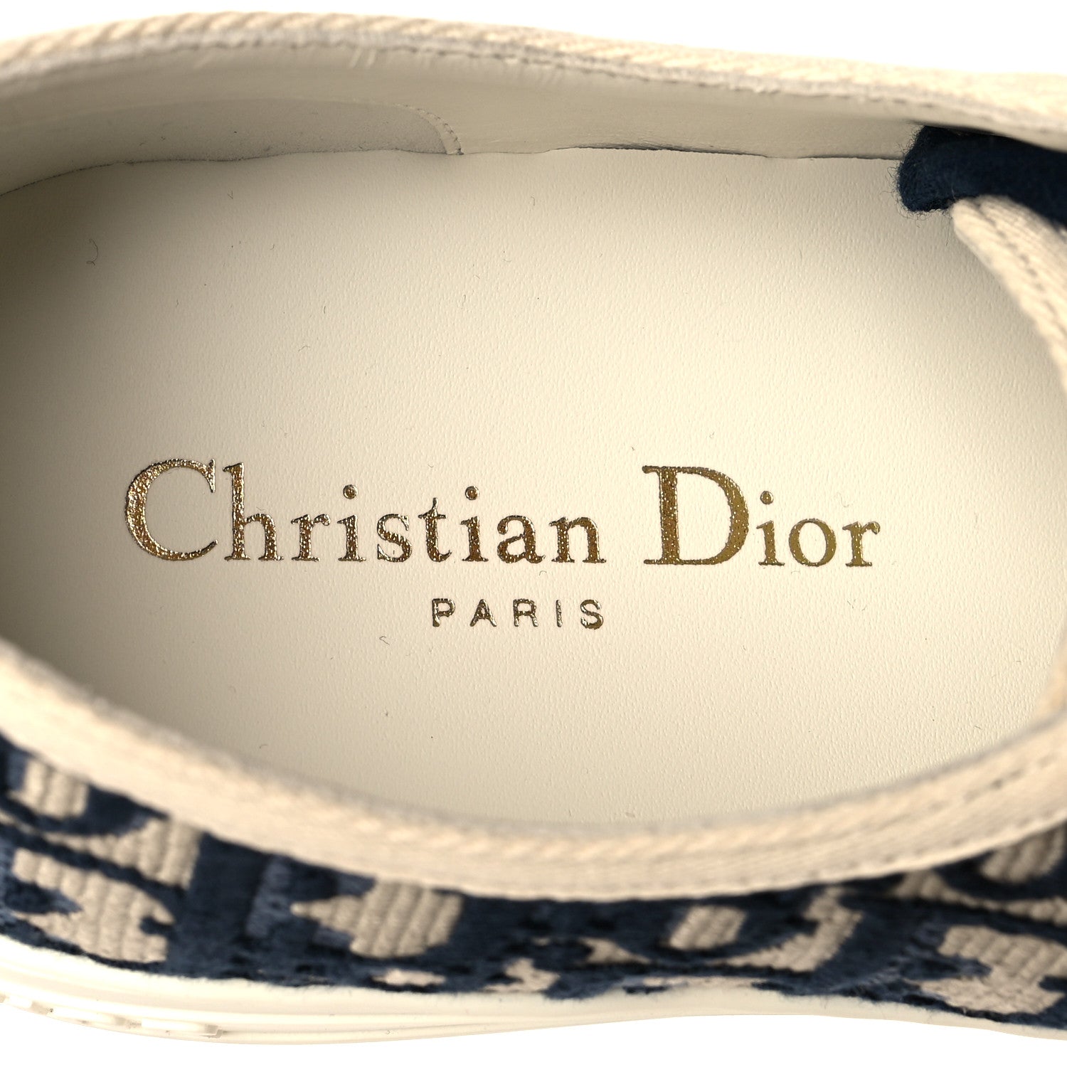 Christian Dior Canvas Oblique Walk'N'Dior Low Top Sneakers 39.5 Deep Blue 7 of 9