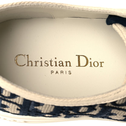 Christian Dior Canvas Oblique Walk'N'Dior Low Top Sneakers 39.5 Deep Blue 7 of 9