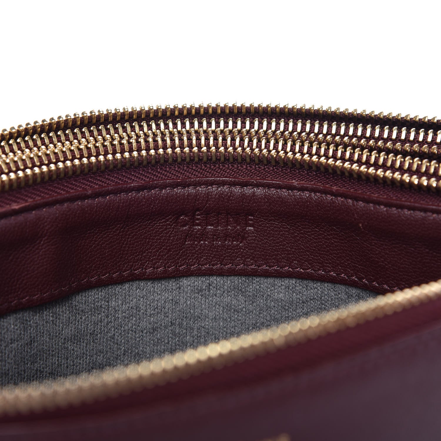 Celine Lambskin Large Trio Crossbody Bag Burgundy 10 of 11