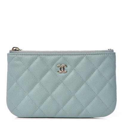 Chanel Caviar Quilted Small Cosmetic Case Light Blue 1 of 7