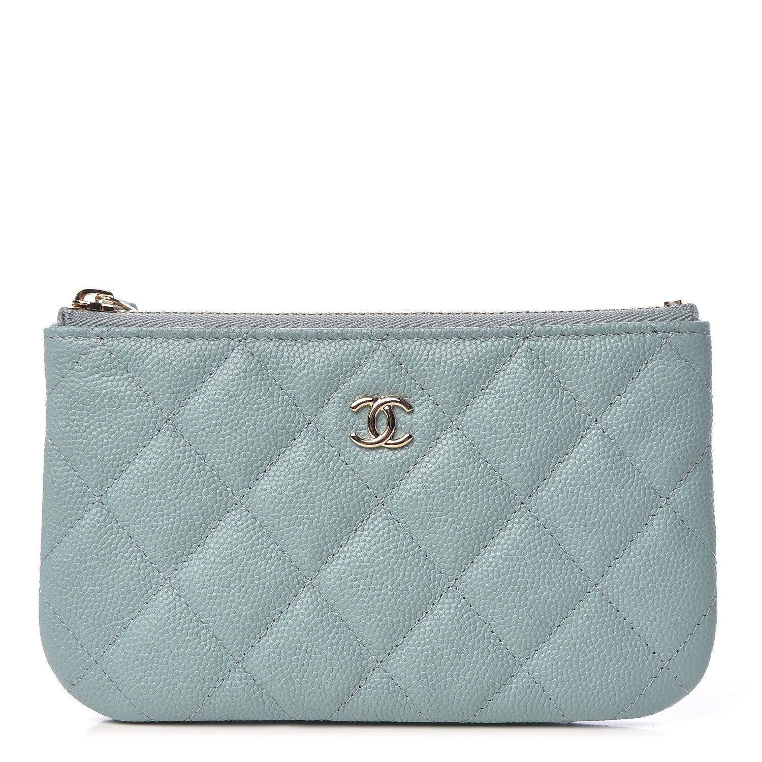 Chanel Caviar Quilted Small Cosmetic Case Light Blue 1 of 7