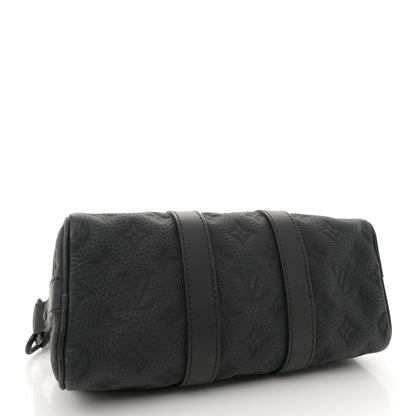 Louis Vuitton Monogram Taurillon Keepall Bandouliere 25 Black 3 of 8