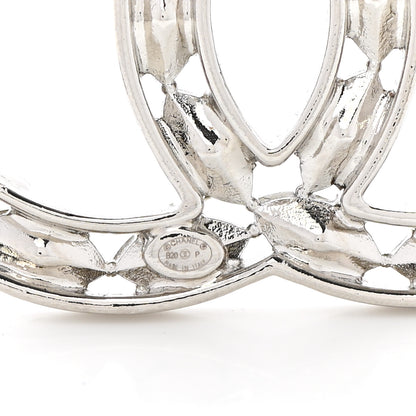 Chanel Crystal Starfall CC Brooch Silver 4 of 4