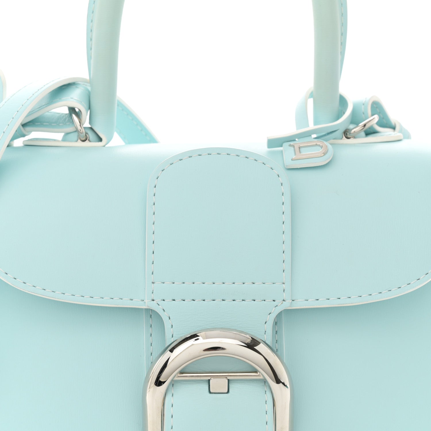 Delvaux Box Calfskin Mini Brillant Satchel Light Blue 8 of 10
