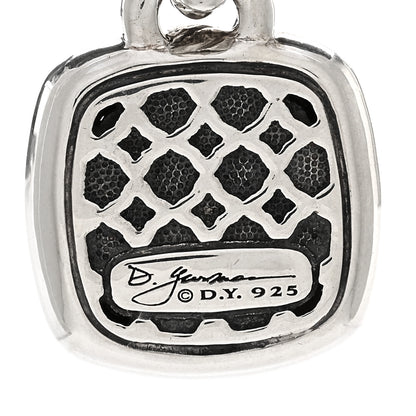 David Yurman Sterling Silver Diamond 11mm Albion Enhancer Pendant 3 of 3