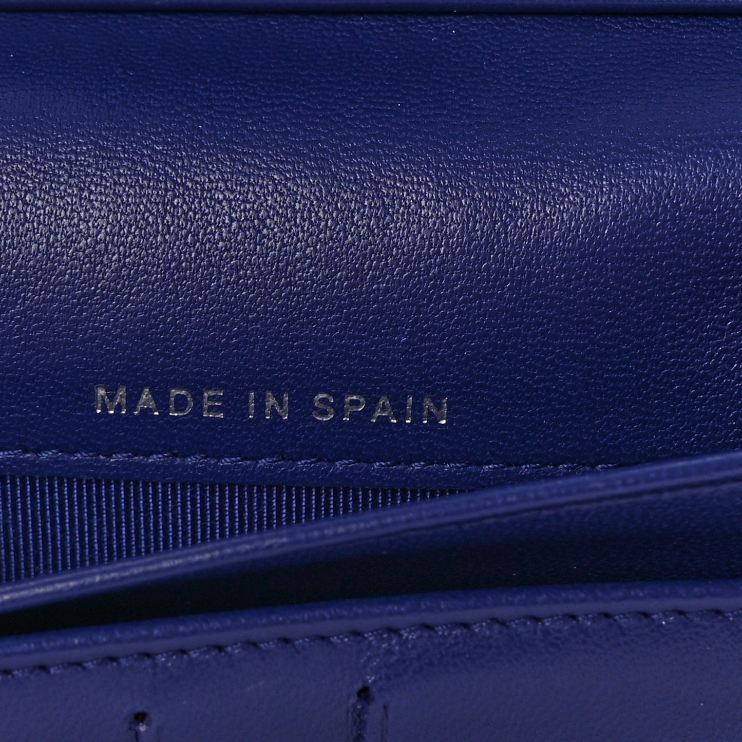 Lambskin Quilted Large Flap Wallet Blue