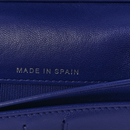 Chanel Lambskin Quilted Large Flap Wallet Blue 7 of 8