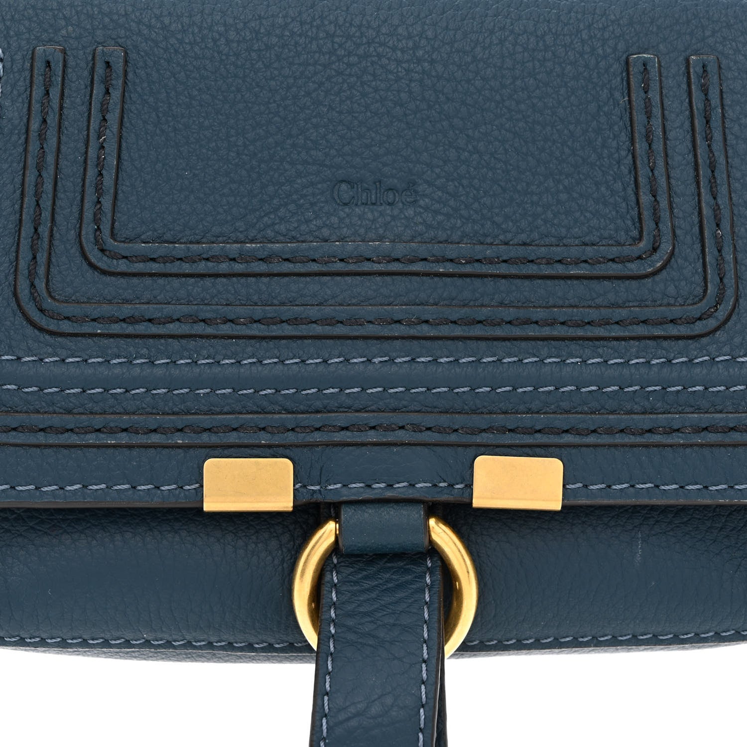 Chloe Calfskin Marcie Convertible Belt Bag Royal Navy 9 of 11