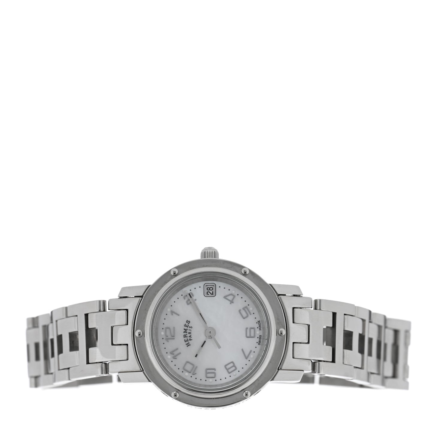 Stainless Steel Mother of Pearl 24mm Clipper Quartz Watch