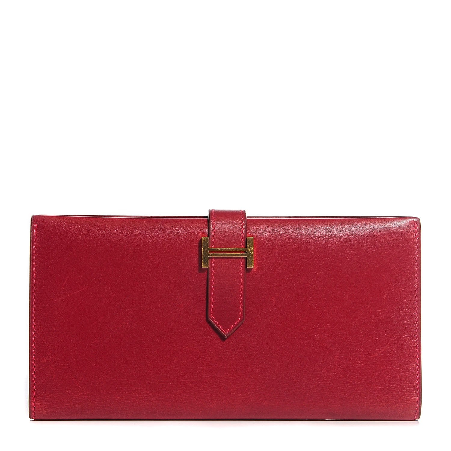 Hermes Box Bearn Wallet Rouge Vif 1 of 10