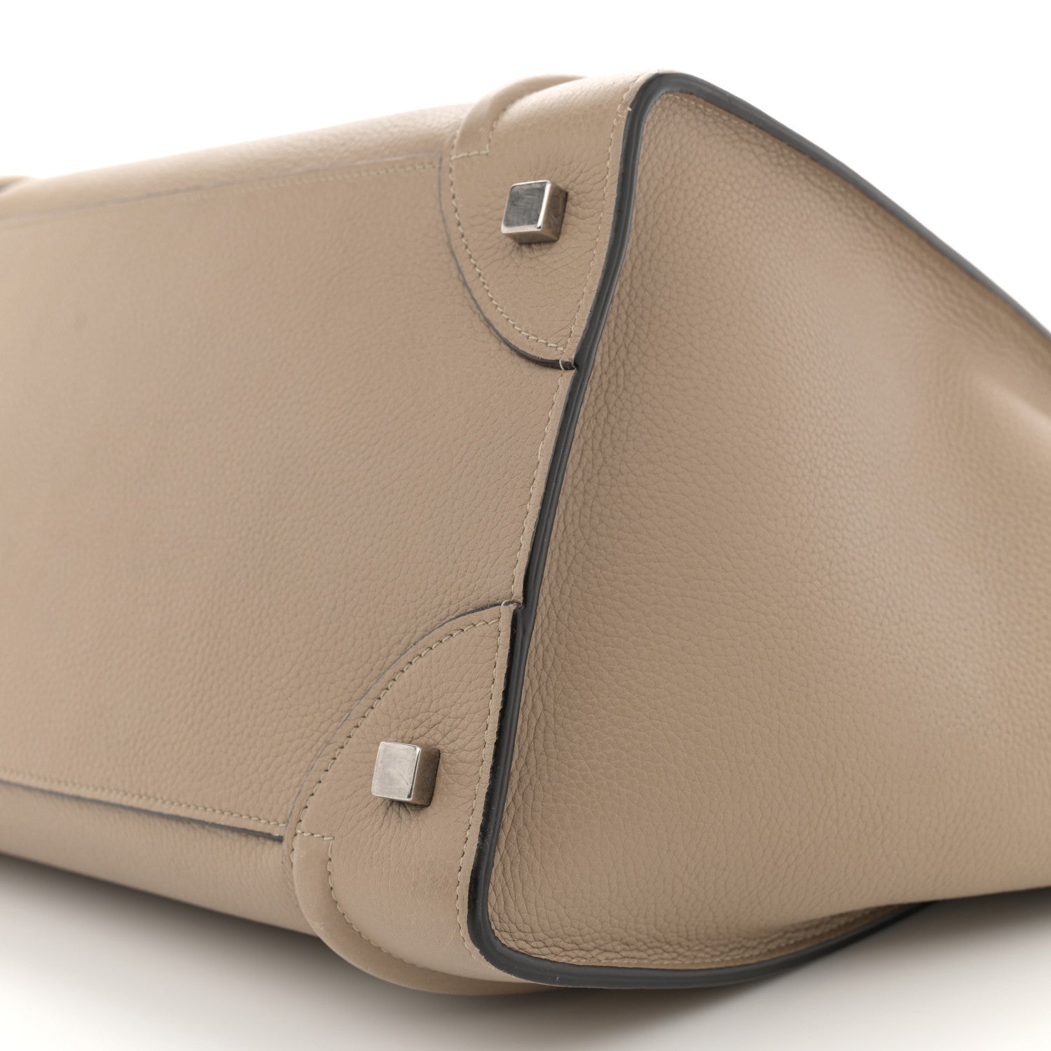 Celine Drummed Calfskin Mini Luggage Dune 10 of 20