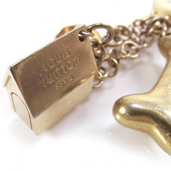 Louis Vuitton Metal Baxter Dog Bag Charm Gold 3 of 4