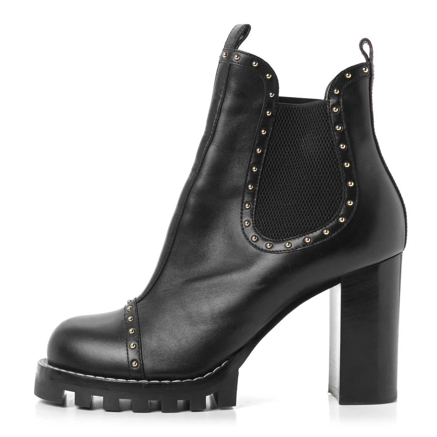 Calfskin Rockabilly Chelsea Ankle Boots 41 Black