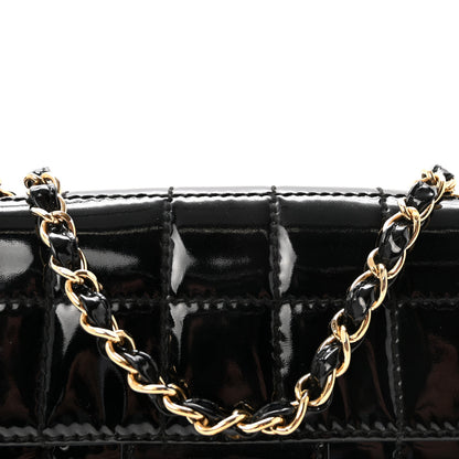 Chanel Patent Medium Chocolate Bar Flap Black 8 of 10