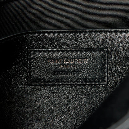 Saint Laurent Crinkled Calfskin Matelasse Monogram Baby Niki Chain Satchel Black 7 of 11