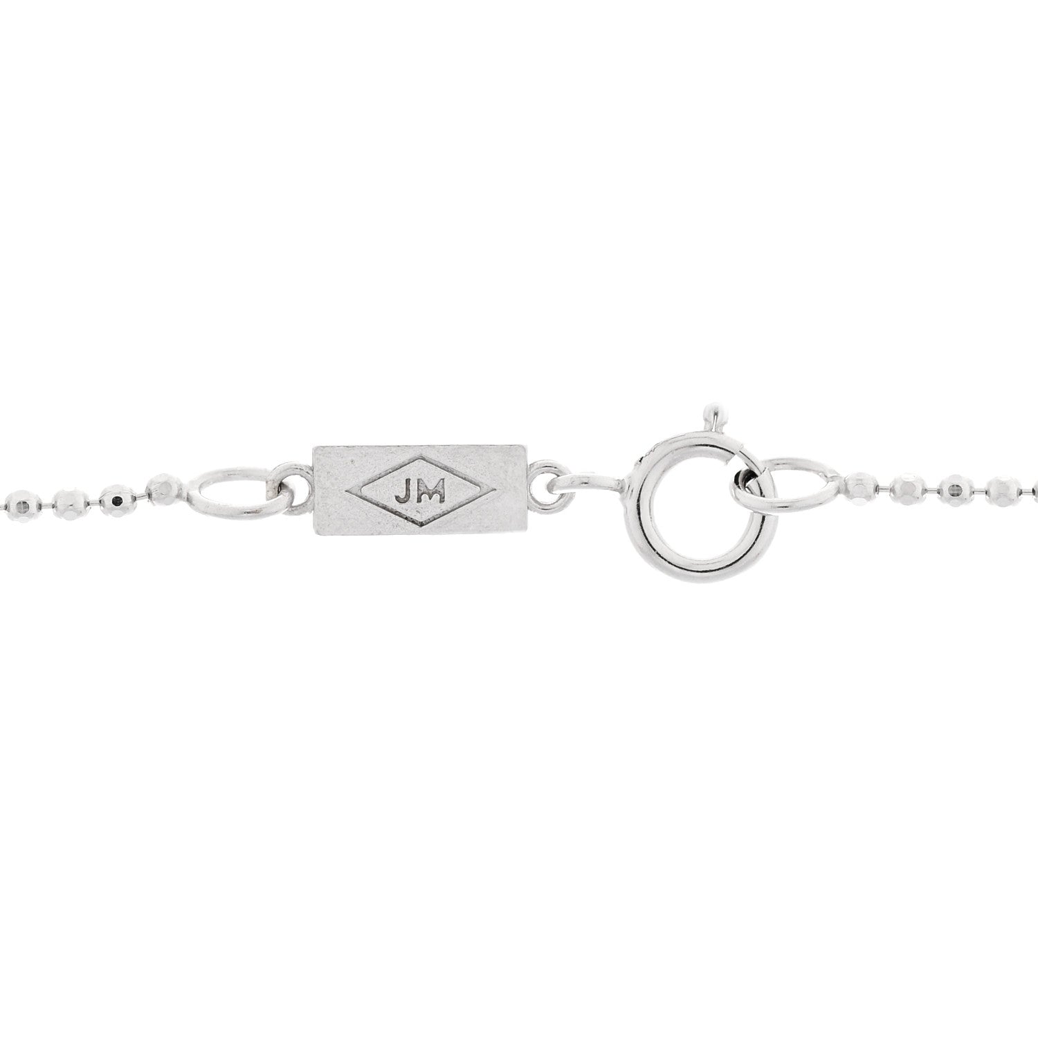 Jennifer Meyer 18K White Gold Diamond Good Luck Pendant Necklace 5 of 5