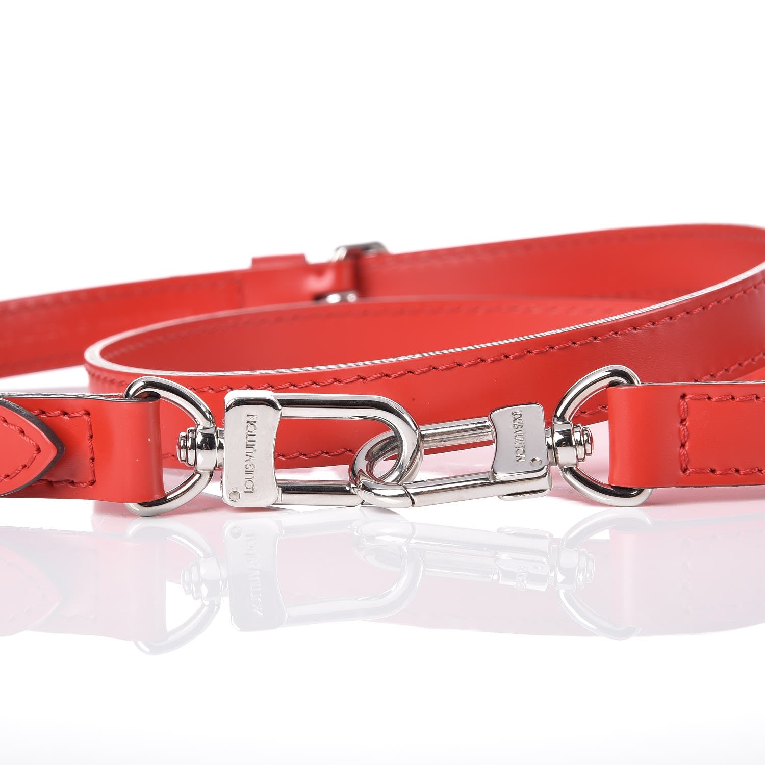 Louis Vuitton Calfskin 12mm Shoulder Strap Coquelicot 4 of 5