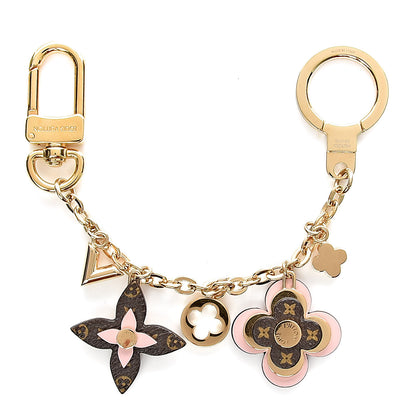 Louis Vuitton Brass Monogram Blooming Flowers Bag Charm Key Holder Rose Ballerine 1 of 3