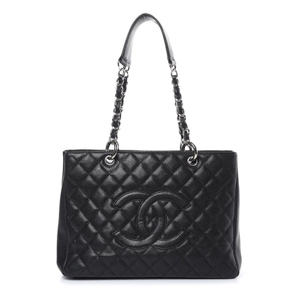 Chanel Caviar Quilted Grand Shopping Tote GST Black 1 of 17