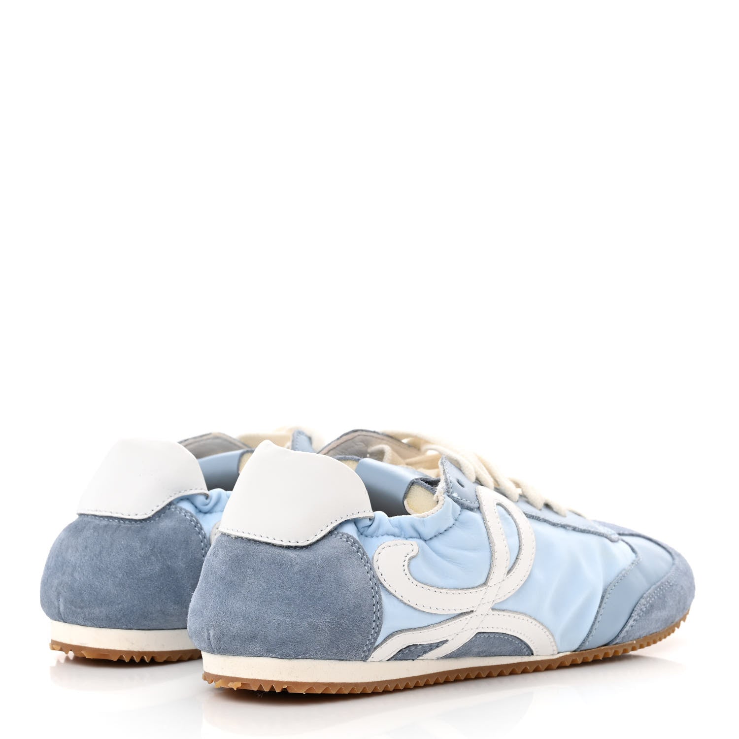 Loewe Calfskin Suede Ballet Runner Sneakers 37 Blue White 4 of 11