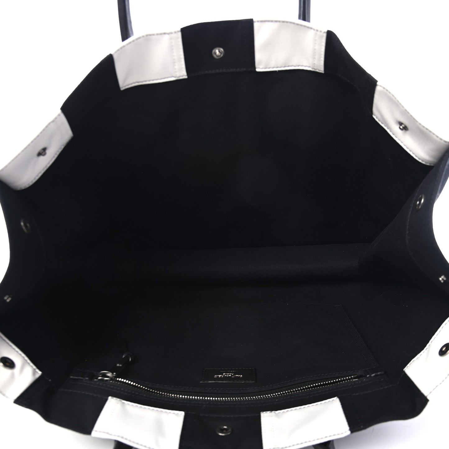 Canvas Noe Striped Tote Black White
