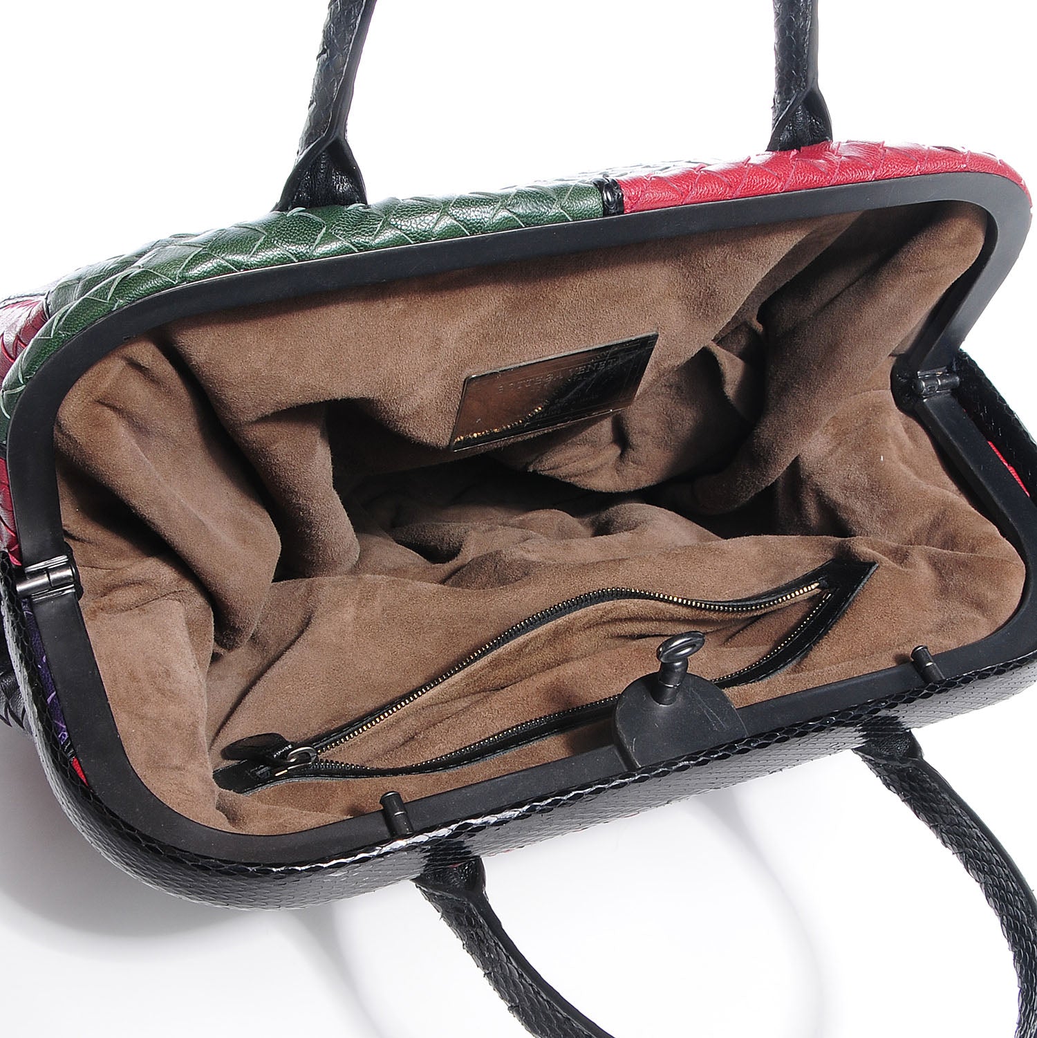 Bottega Veneta Intrecciato Goatskin Ayers Trim Frame Satchel Multicolor 5 of 9