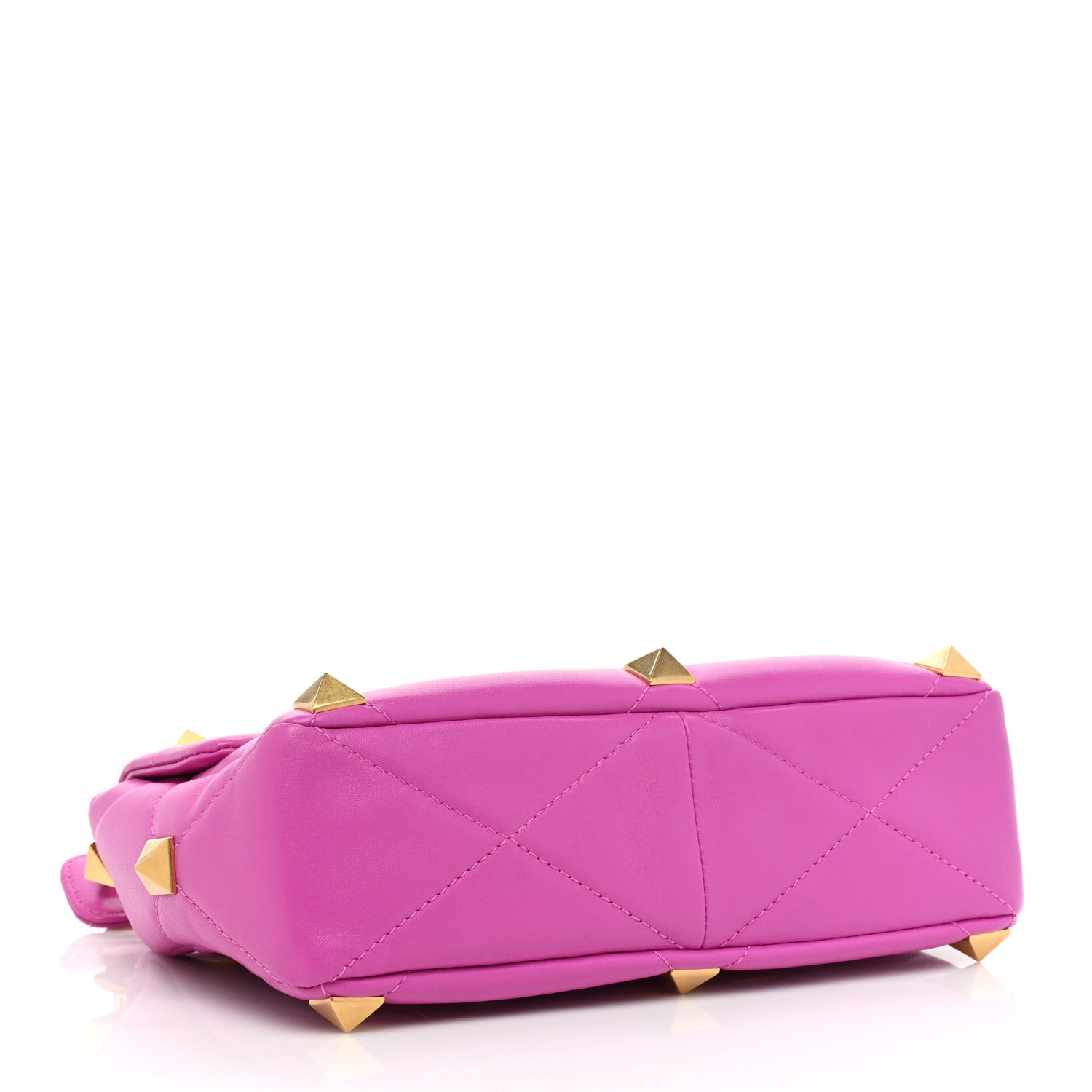 Valentino Garavani Nappa Large Roman Stud Shoulder Bag Radiant Orchid 4 of 7