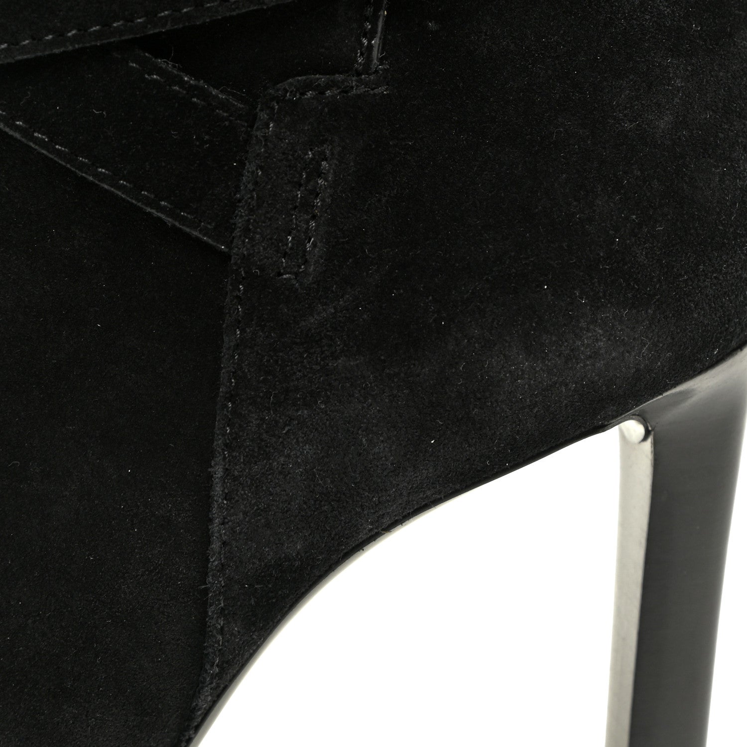 Saint Laurent Suede Mica Buckle Western Ankle Booties 39 Black 10 of 15