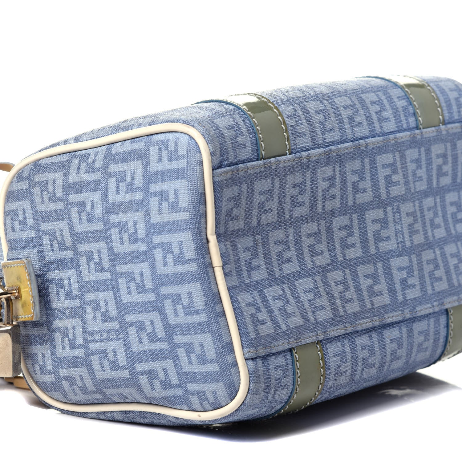 Fendi Zucchino Patent Mini Forever Boston Celeste Grigio Lunai Multicolor 8 of 11