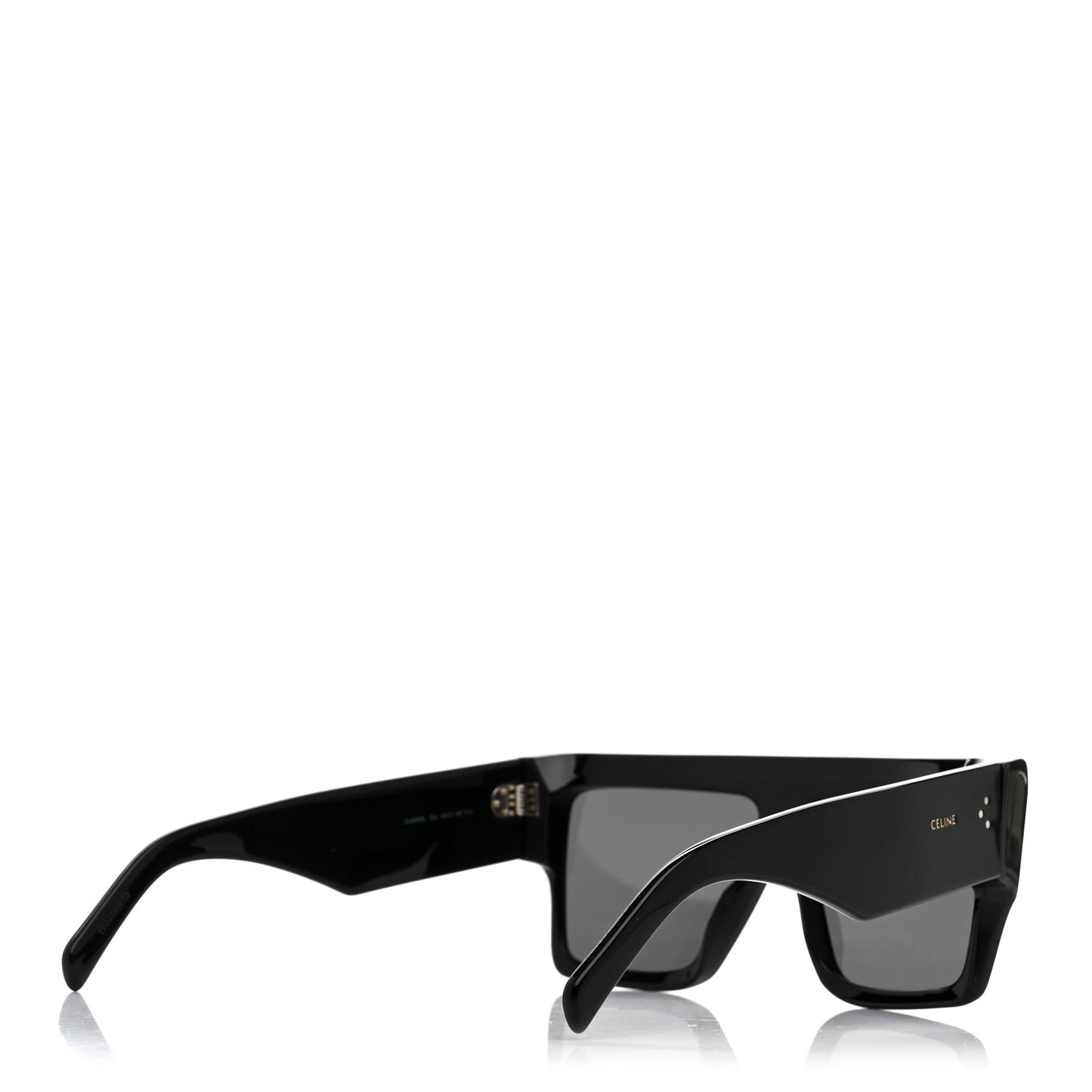 Acetate Flat Top Rectangular Sunglasses CL400921 Black